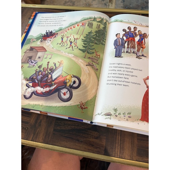 Swish!:The Slam-Dunking,Alley-Ooping, High-Flying Harlem Globetrotters Hardcover - Picture 6 of 6